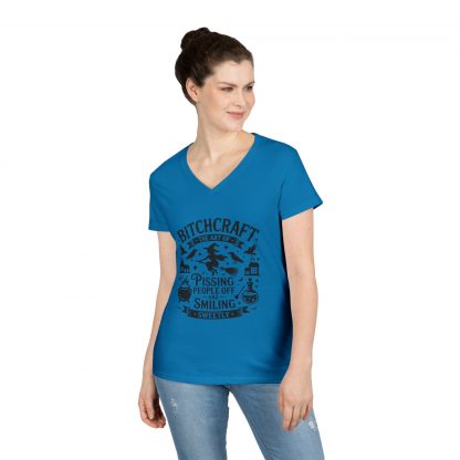 Witchy V-Neck T-Shirt - Bitchcraft Design, Halloween, Gift for Her, Casual Wear, Witchy Aesthetic, Unique Tee - Image 15
