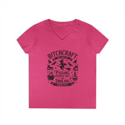 Witchy V-Neck T-Shirt - Bitchcraft Design, Halloween, Gift for Her, Casual Wear, Witchy Aesthetic, Unique Tee - Image 28