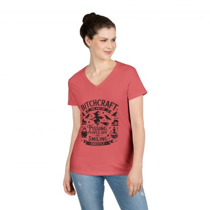 Witchy V-Neck T-Shirt - Bitchcraft Design, Halloween, Gift for Her, Casual Wear, Witchy Aesthetic, Unique Tee - Image 6