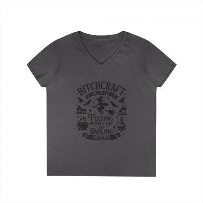 Witchy V-Neck T-Shirt - Bitchcraft Design, Halloween, Gift for Her, Casual Wear, Witchy Aesthetic, Unique Tee - Image 16