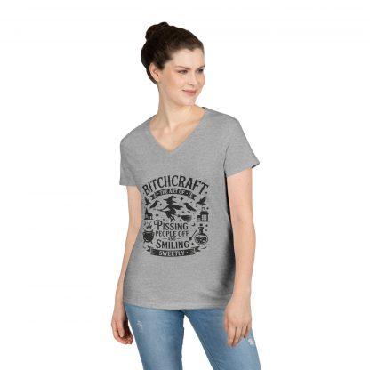 Witchy V-Neck T-Shirt - Bitchcraft Design, Halloween, Gift for Her, Casual Wear, Witchy Aesthetic, Unique Tee - Image 9