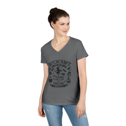 Witchy V-Neck T-Shirt - Bitchcraft Design, Halloween, Gift for Her, Casual Wear, Witchy Aesthetic, Unique Tee - Image 12