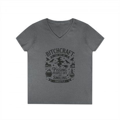 Witchy V-Neck T-Shirt - Bitchcraft Design, Halloween, Gift for Her, Casual Wear, Witchy Aesthetic, Unique Tee - Image 10