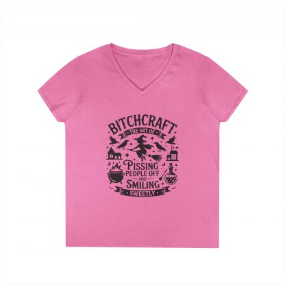 Witchy V-Neck T-Shirt - Bitchcraft Design, Halloween, Gift for Her, Casual Wear, Witchy Aesthetic, Unique Tee - Image 25