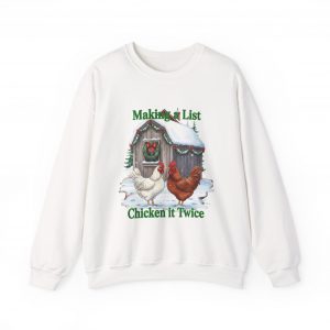 Festive Chicken Sweatshirt - Cozy Holiday Gift for Chicken Lovers, Christmas Sweater, Farmhouse Apparel, Winter Fashion, Funny Poultry Shirt