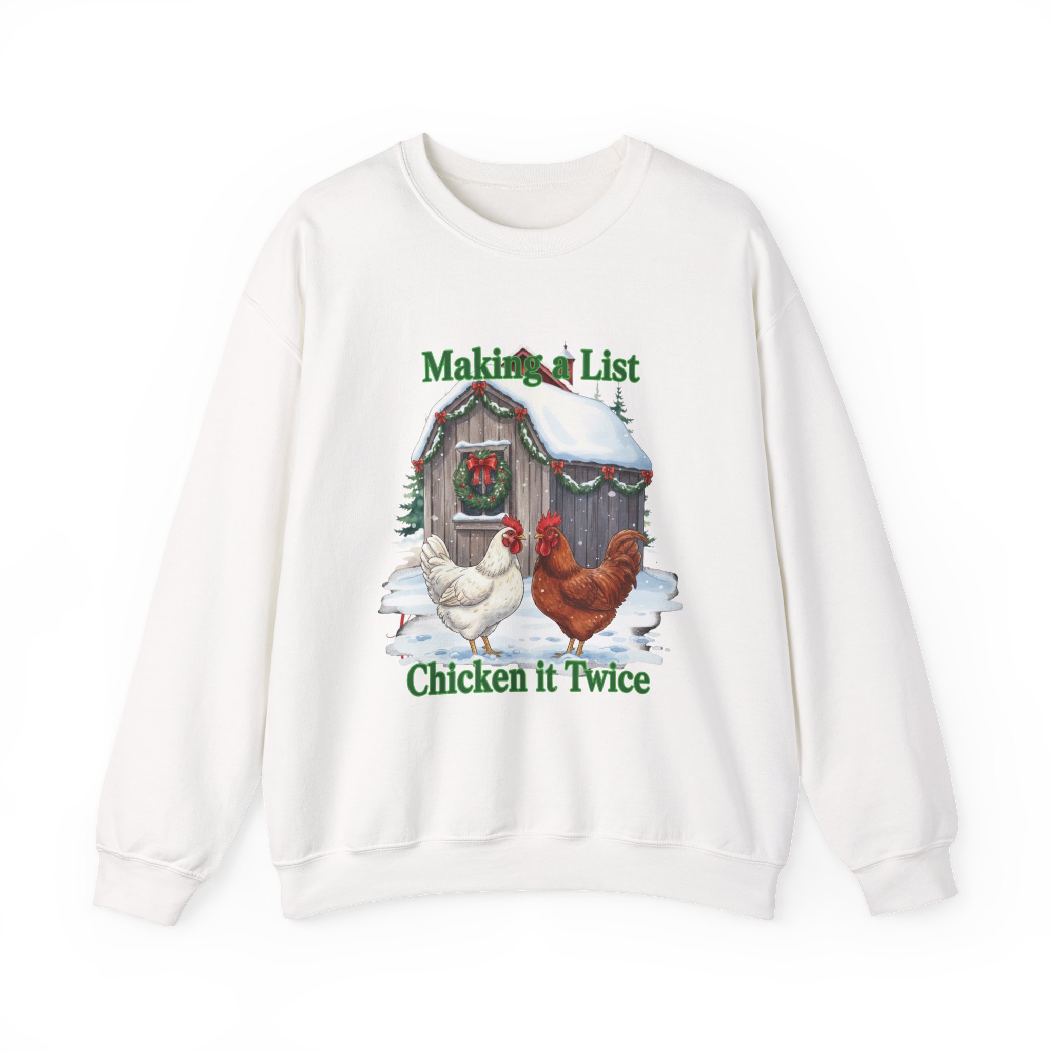 Festive Chicken Sweatshirt - Cozy Holiday Gift for Chicken Lovers, Christmas Sweater, Farmhouse Apparel, Winter Fashion, Funny Poultry Shirt