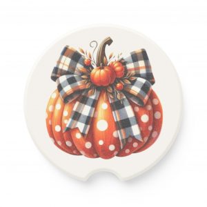 Pumpkin Car Coaster, Fall Decor, Car Accessories, Autumn Gift, Seasonal Homeware, Thanksgiving Decoration