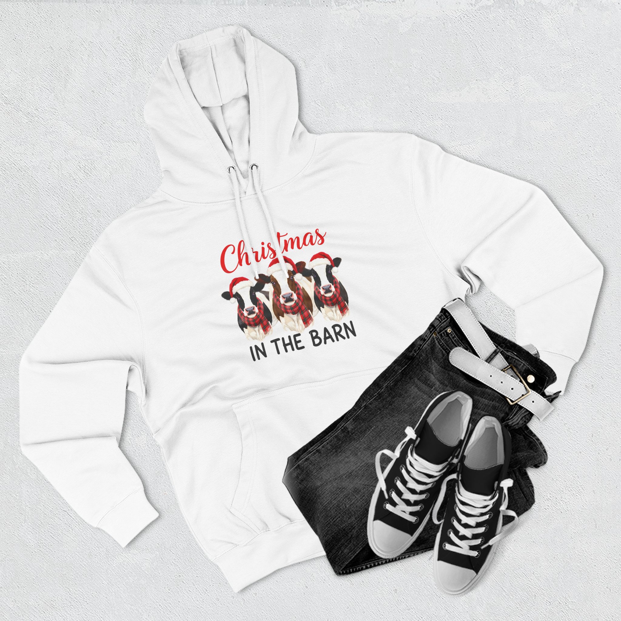 Christmas in the Barn Fleece Hoodie - Image 3