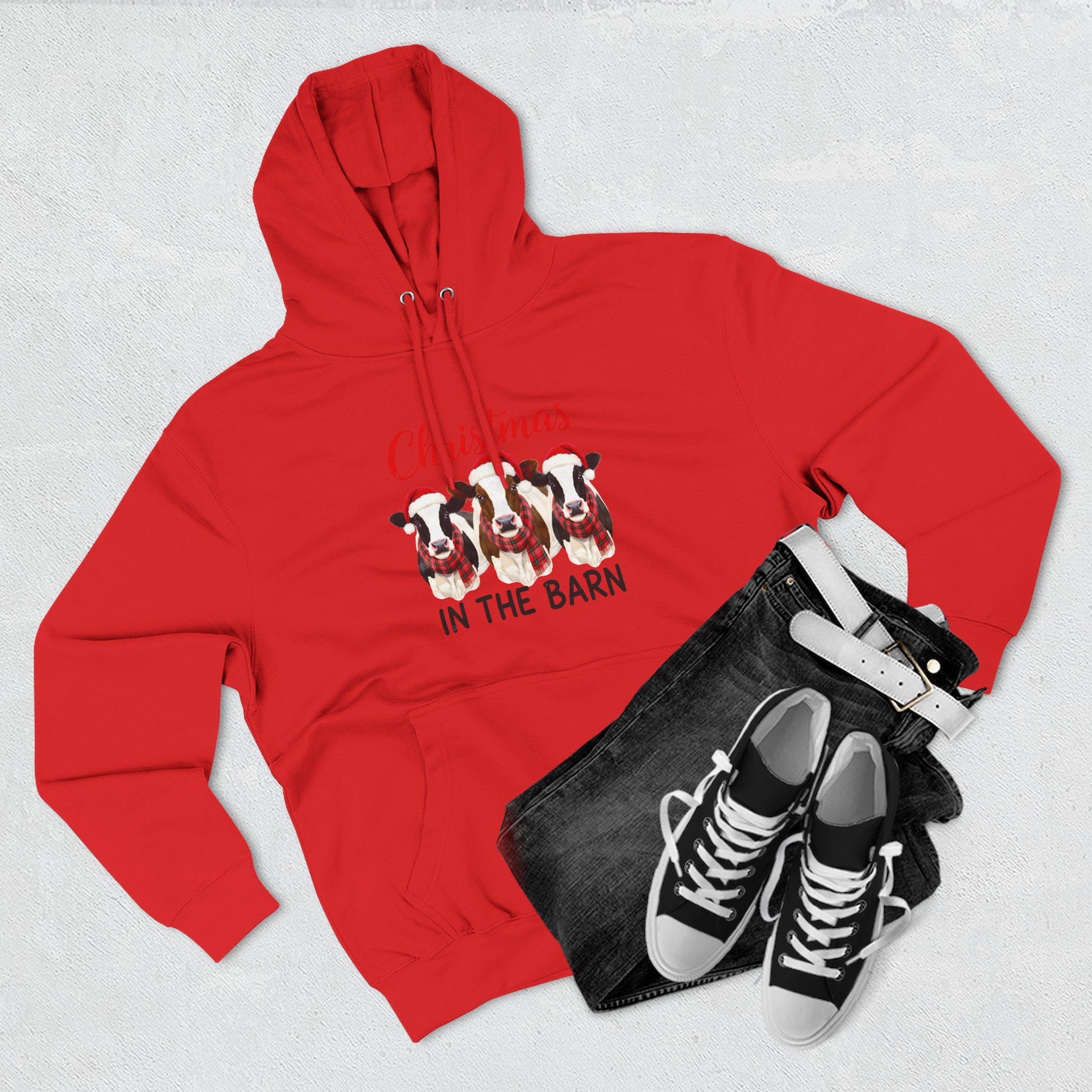 Christmas in the Barn Fleece Hoodie - Image 55