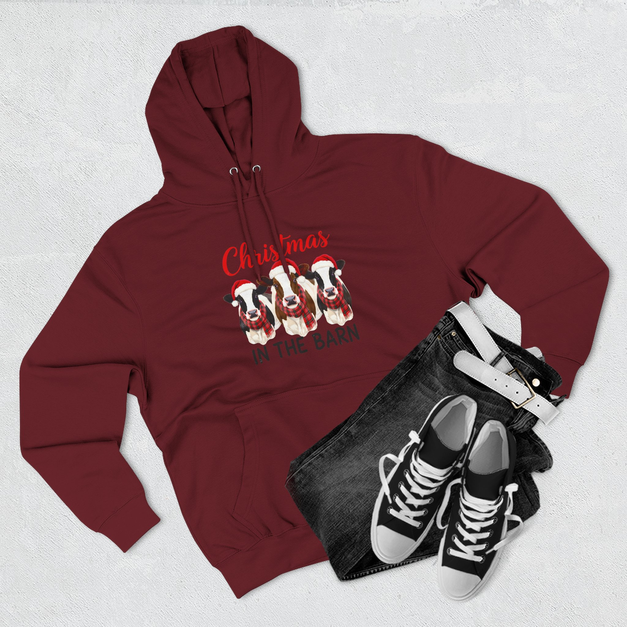 Christmas in the Barn Fleece Hoodie - Image 59